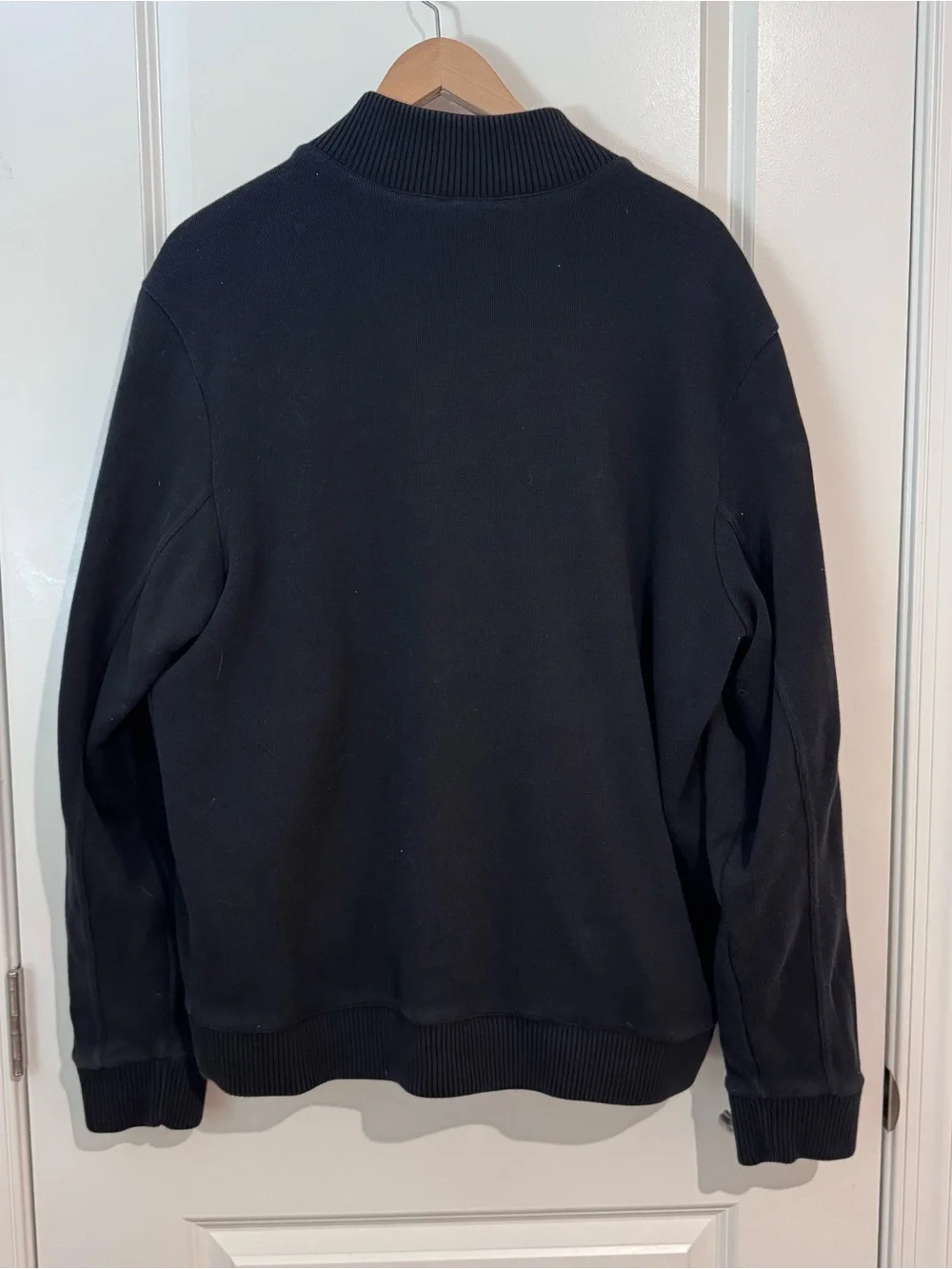 Marvin Richards Jacket Mens XL Black Fleece Lined Full Zip Bomber Casual